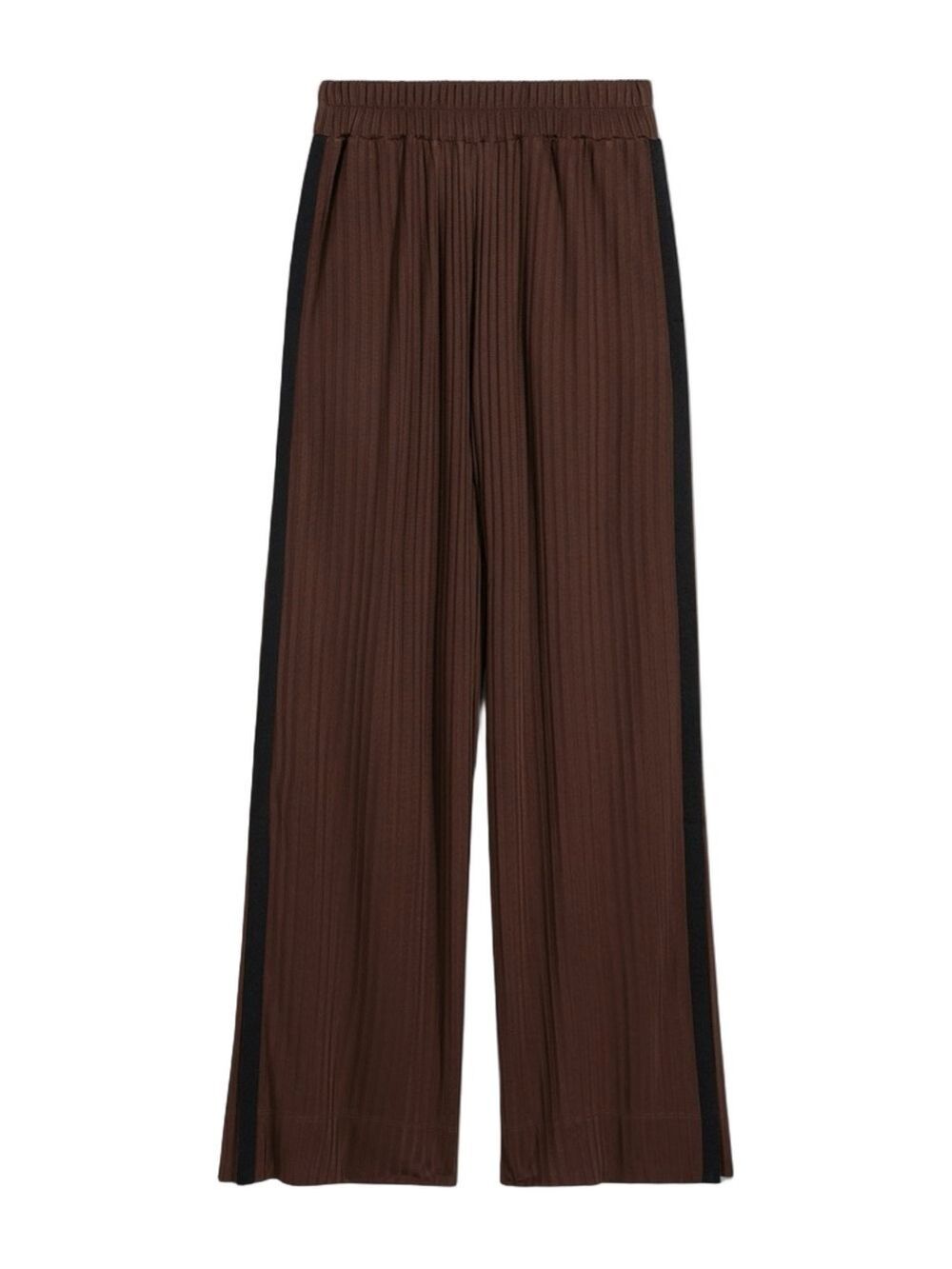 GSTQ Fadeaway Wide Leg Pants Brown Black High Rise Elastic Waist Plus Size 3X